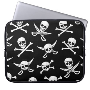 Piraten Skull Kapitän Kreuzknochen Laptop-Sieb Laptopschutzhülle