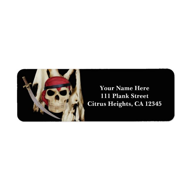 Piraten-Skull und Schwert-Schwarzes Party (Vorne)