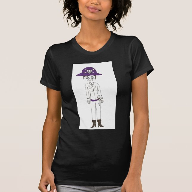 Piraten-Stichmädchen T-Shirt (Vorderseite)