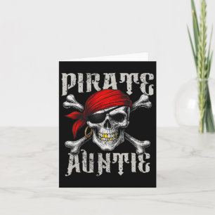 Piraten-Tante Jolly Roger-Flagge und Totenkopf-Kre Karte