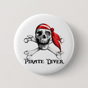 Piraten-Taucher-Knopf Button