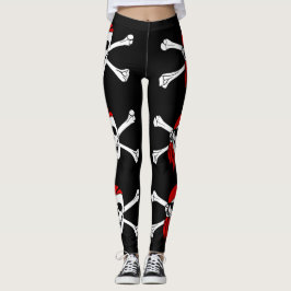 Piraten-Totenkopf mit gekreuzter Knochen Leggings