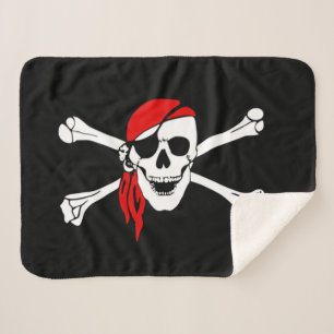 Piraten-Totenkopf mit gekreuzter Knochen Sherpadecke