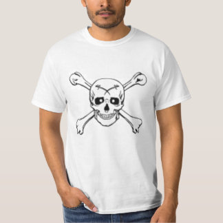 Piraten-Totenkopf mit gekreuzter Knochen T-Shirt