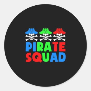 Piraten-Trupp süße Piraten Totenkopf Halloween-Pir Runder Aufkleber
