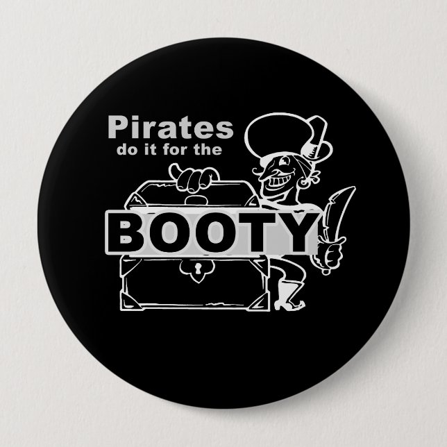 Piraten tun es für den Hintern Button (Vorderseite)