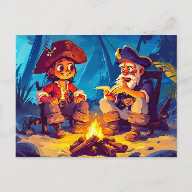 Piraten und Altes Segeln Erlebniswelt am Campfire Postkarte (Vorderseite)