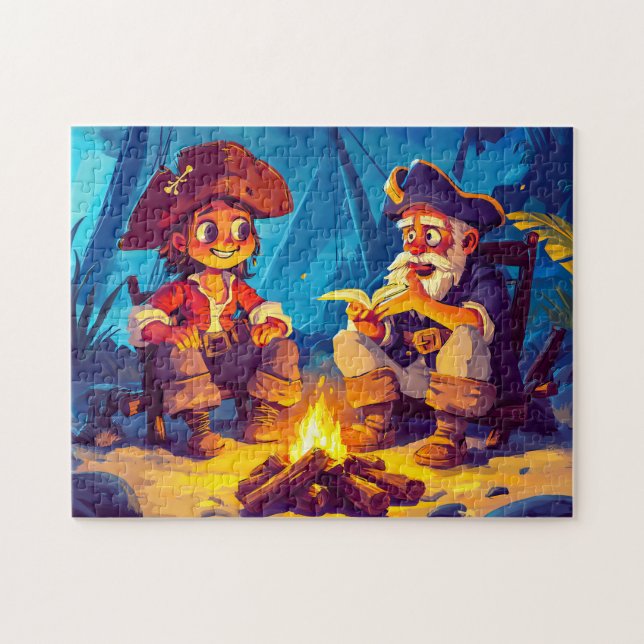 Piraten und Altes Segeln Erlebniswelt am Campfire Puzzle (Horizontal)