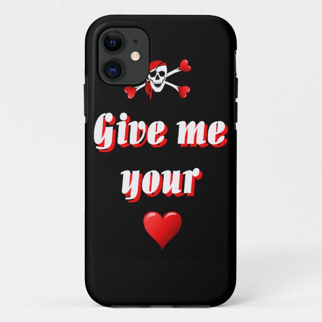 Piraten und Herz Case-Mate iPhone Hülle (Rückseite)