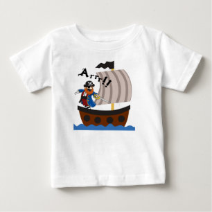 Piraten- und Piratenschiffs-Shirt Baby T-shirt