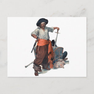 Piraten und Schätze Postkarte