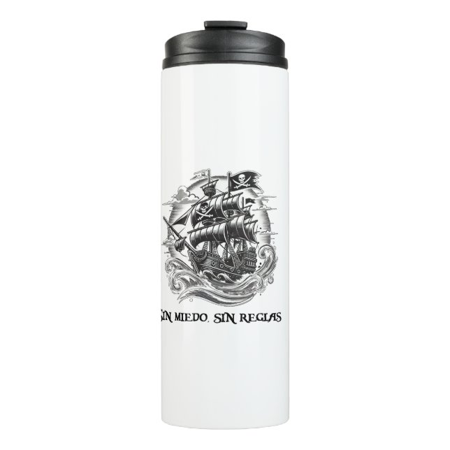 Piraten und Schiffe Thermosbecher (Vorderseite)