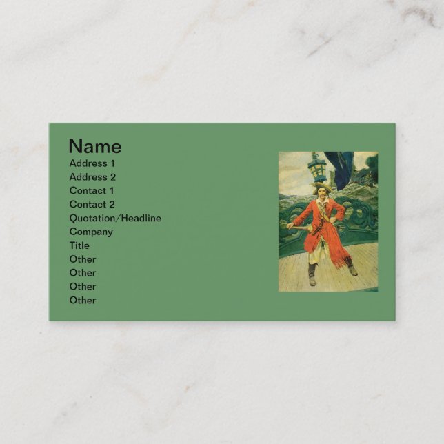 Piraten-Visitenkarte Visitenkarte (Vorderseite)