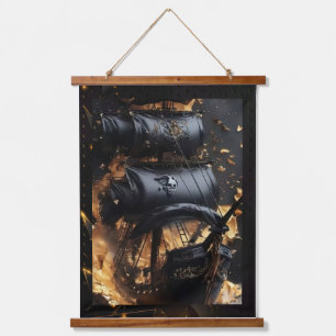 Piraten Wandbehang-Teppich Wandteppich Mit Holzrahmen