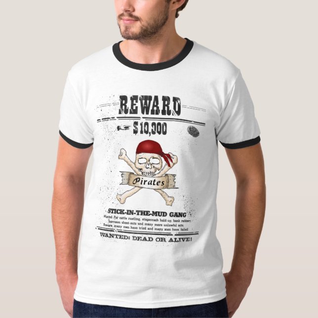Piraten wollten toten oder lebendigen Wecker der T-Shirt (Vorderseite)