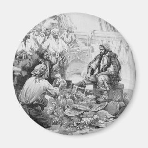 Piraten zählen ihre Schätze und Beute Magnet