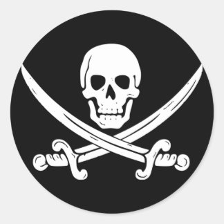Piratenaufkleber Runder Aufkleber