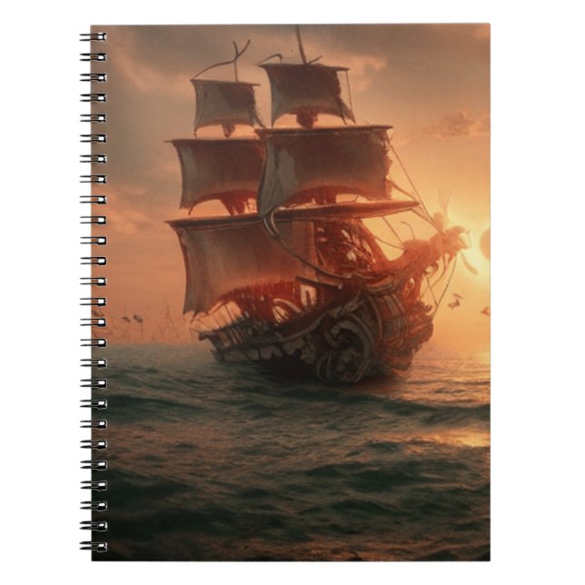 Piratenboot Notizblock (Vorderseite)