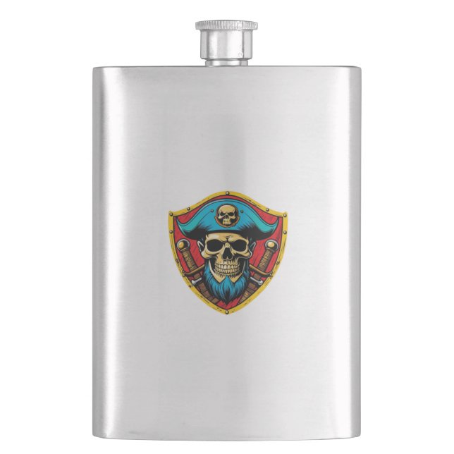 Piratencaptain Flask Flachmann (Vorderseite)