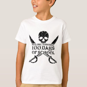 Piratenfahrt durch 100 Tage Schuljunge T-Shirt