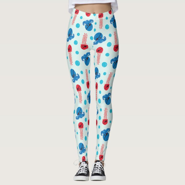 Piratenfisch, Seeteufel, Meerestiere Leggings (Vorderseite)