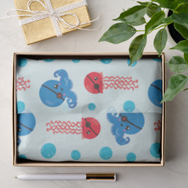 Piratenfisch, Seeteufel, Meerestiere Seidenpapier