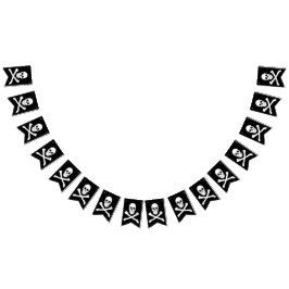 Piratenfisch (Skull und Crossbones) (Piratenflagge Wimpelkette