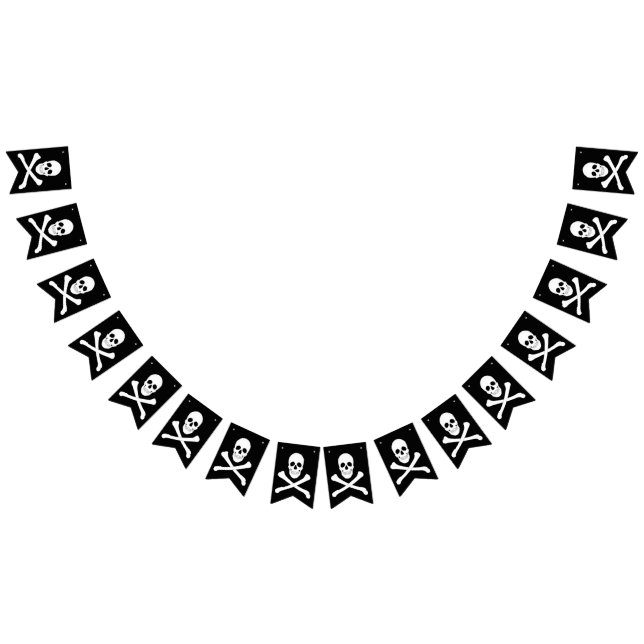 Piratenfisch (Skull und Crossbones) (Piratenflagge Wimpelkette (Alle)