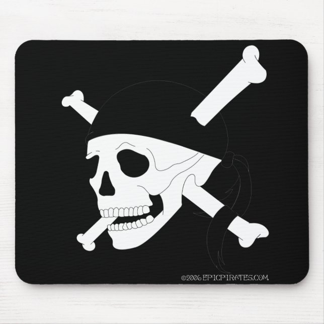Piratenflagge #1 mousepad (Vorne)