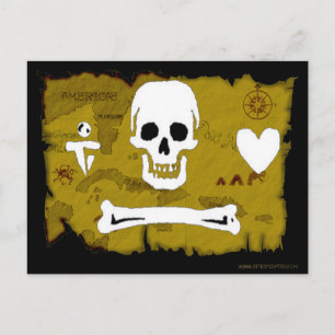 Piratenflagge #2 postkarte