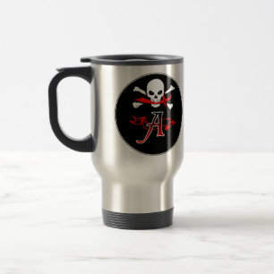 Piratenflagge A Monogramm Reisebecher