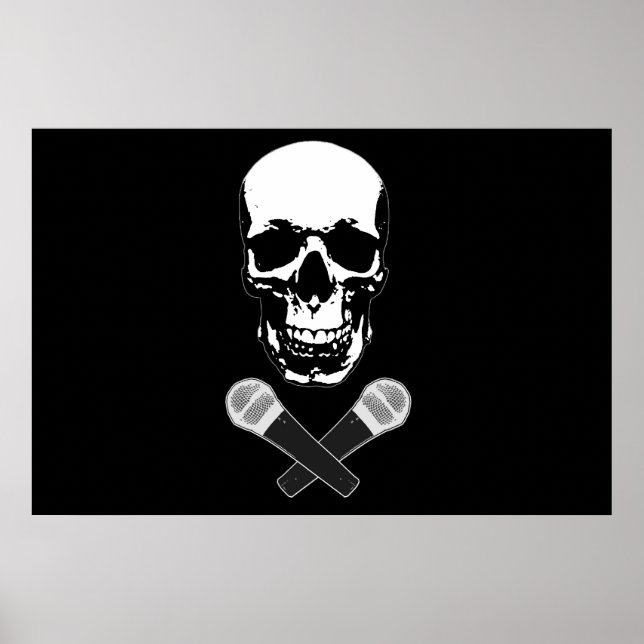 Piratenflagge auf dem Mic Poster (Vorne)