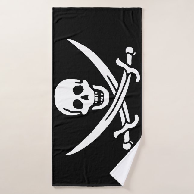 Piratenflagge Badehandtuch (Badehandtuch)
