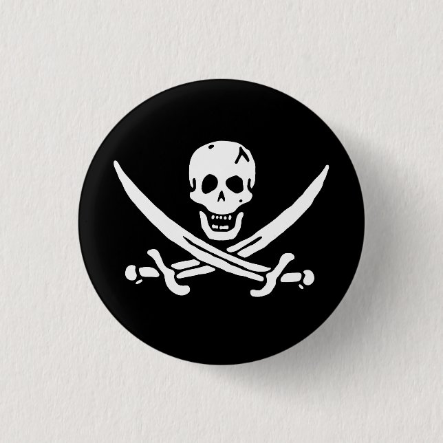 Piratenflagge Button (Vorderseite)