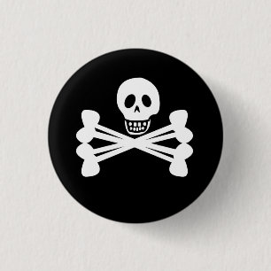 Piratenflagge Button