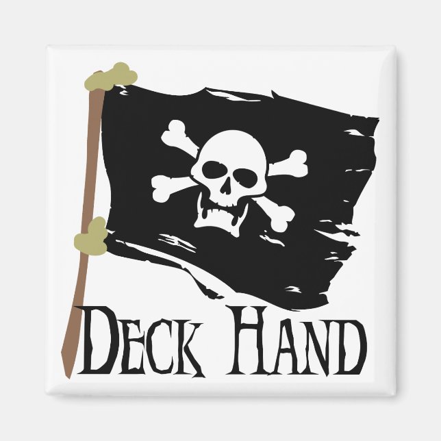 Piratenflagge Deck Hand Magnet (Vorne)