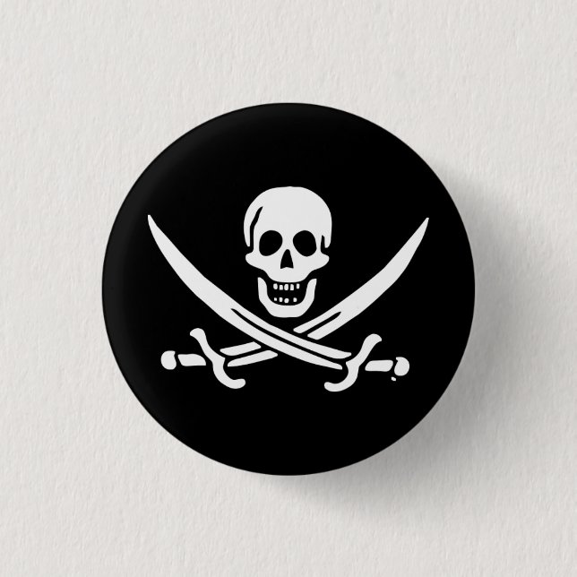 Piratenflagge der Piratenflagge Button (Vorderseite)
