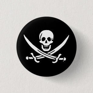 Piratenflagge der Piratenflagge Button