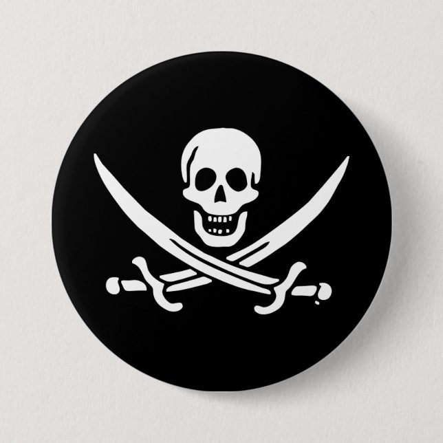 Piratenflagge der Piratenflagge Button (Vorderseite)