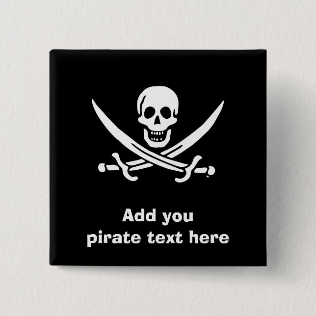 Piratenflagge der Piratenflagge Button (Vorderseite)