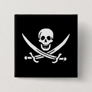 Piratenflagge der Piratenflagge Button
