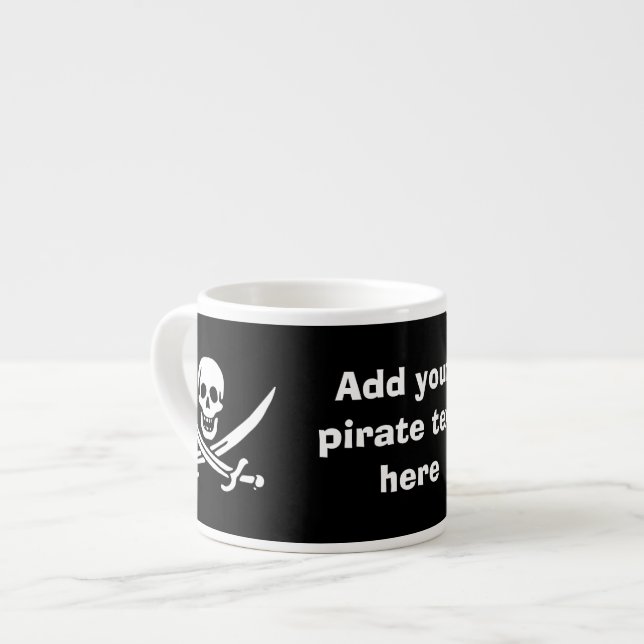 Piratenflagge der Piratenflagge Espressotasse (Vorderseite Links)