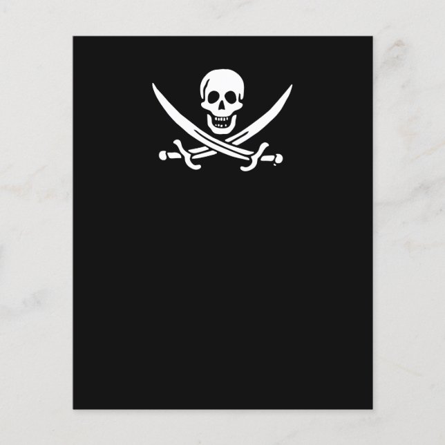 Piratenflagge der Piratenflagge Flyer (Vorne)