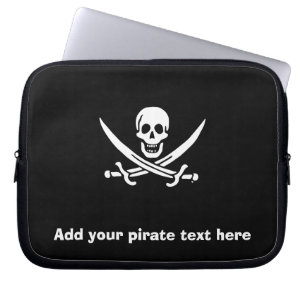 Piratenflagge der Piratenflagge Laptopschutzhülle