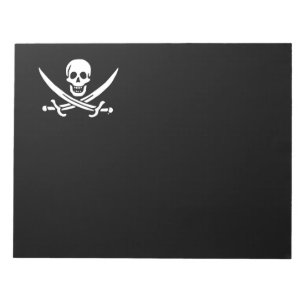 Piratenflagge der Piratenflagge Notizblock