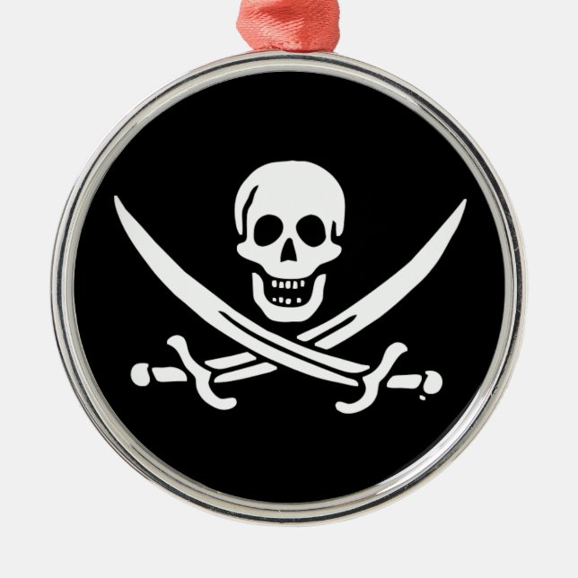 Piratenflagge der Piratenflagge Ornament Aus Metall (Vorne)