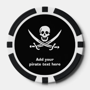 Piratenflagge der Piratenflagge Pokerchips