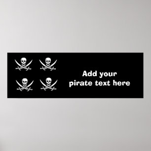 Piratenflagge der Piratenflagge Poster