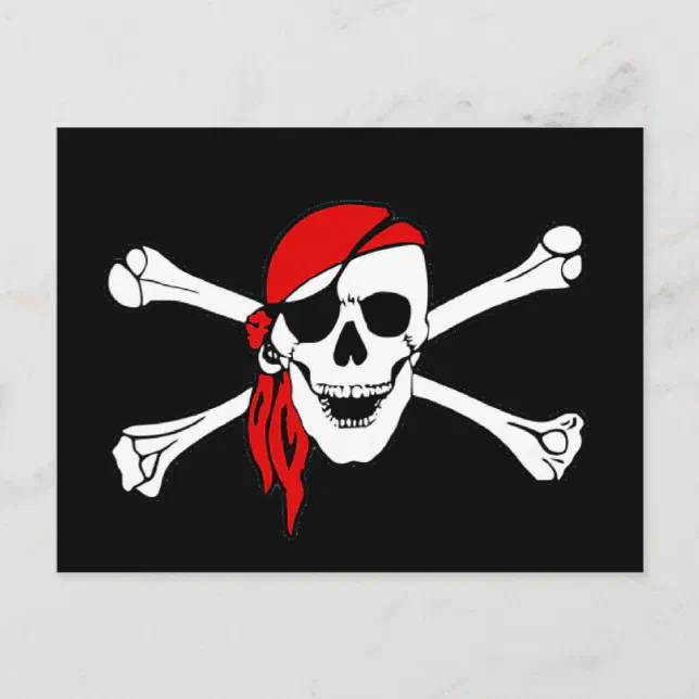 Piratenflagge der Piratenflagge Postkarte