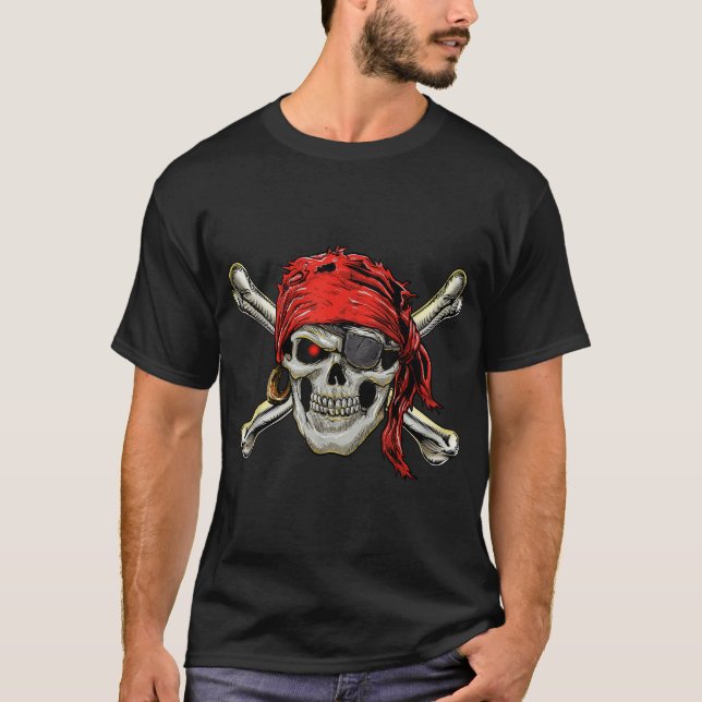 Piratenflagge der Piratenkostüme T-Shirt (Vorderseite)
